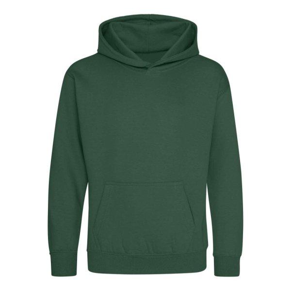 Just Hoods Gyerek kapucnis pulóver AWJH001J, Bottle Green-7/8