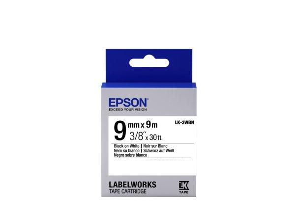 Epson LK-3WBN Black/White 9mm szalag (9m)