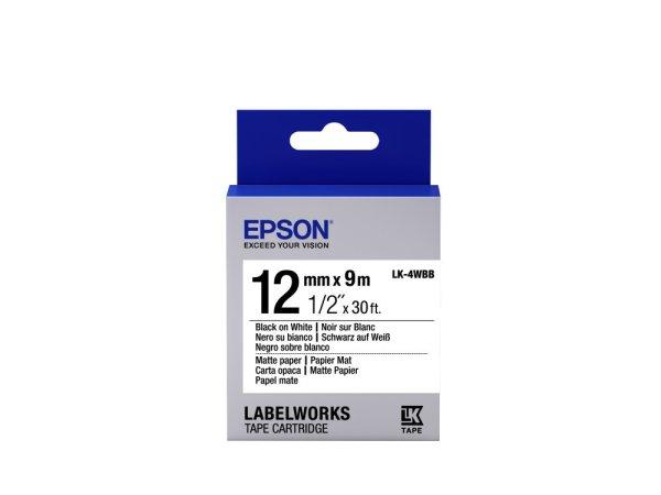 Epson LK-4WBB Black/White 12mm szalag (9m)