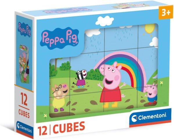 Clementoni Peppa Malac kockakirakó 12db-os szett 