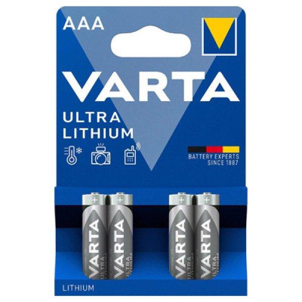 Varta akkumulátor Ultra Lithium AAA / Micro 4 darab