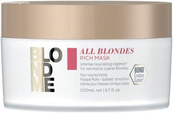 Schwarzkopf Professional Tápláló maszk normál és
erős szőke hajra All Blondes (Rich Mask) 500 ml