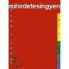 Regiszter, műanyag, A4, 1-5, DONAU, színes