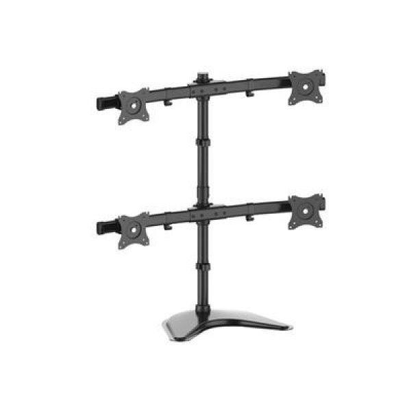 MULTIBRACKETS asztali rögzítő Deskstand Basic Quad dönthető, forgatható
konzol, 15" - 27", fekete