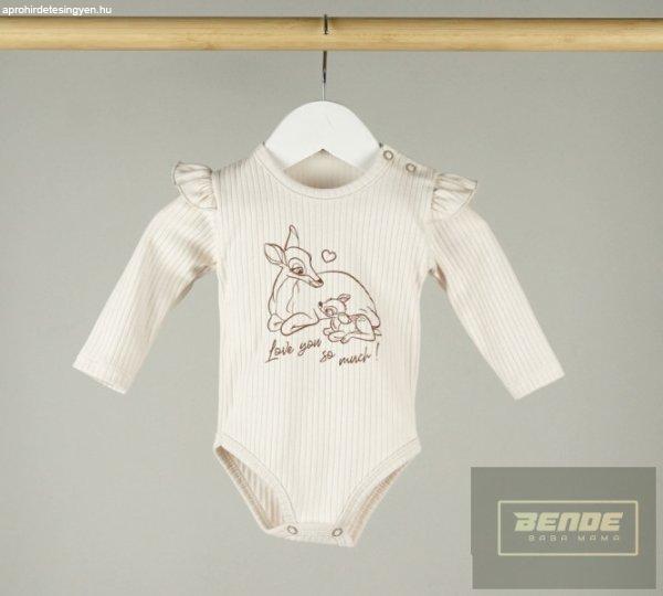 Mrofi ,bézs kislány body szarvas mintával