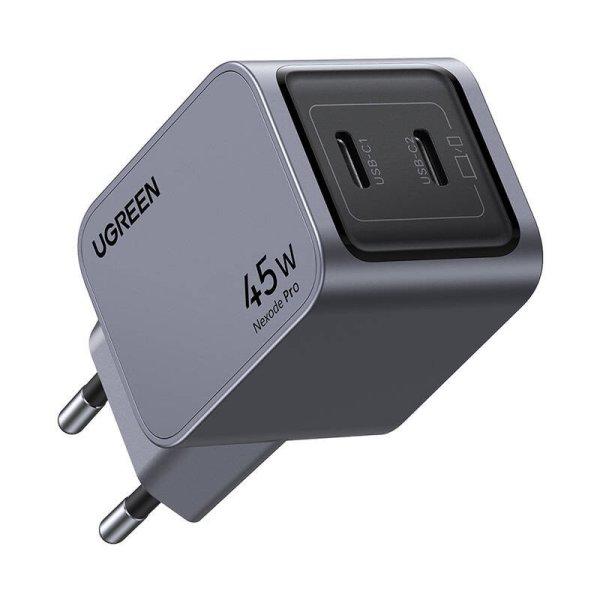 Ugreen Nexode Pro 45 W táptöltő, 2x USB-C (szürke)