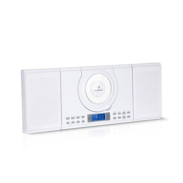 Auna Wallie, mikro zenei rendszer, CD lejátszó, bluetooth, USB port,
távirányító, fehér