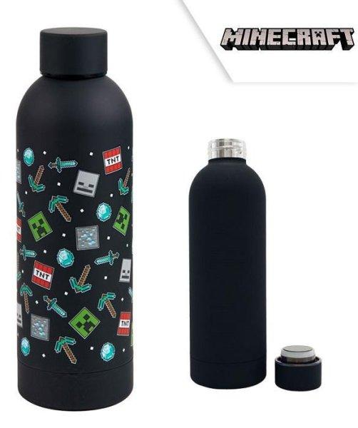 Minecraft fekete kulacs - 500 ml