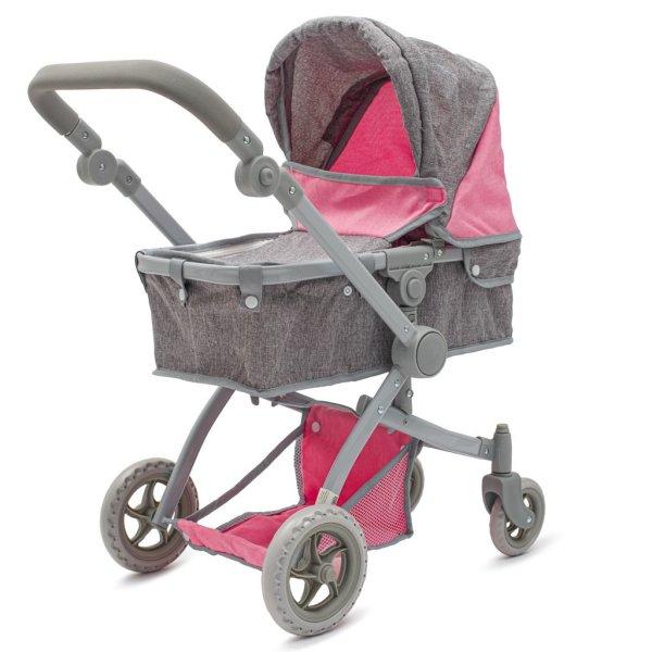 Babakocsi babáknak 2v1 Baby Mix pink-grey