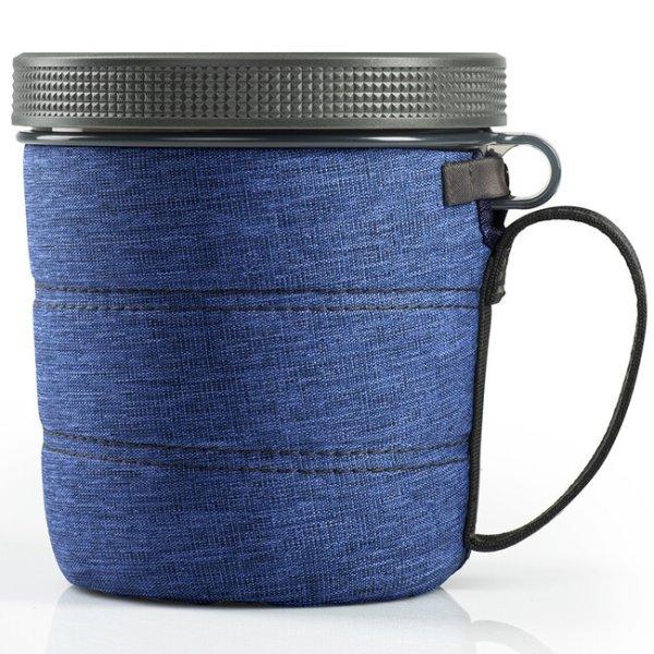 GSI Outdoors Nagyméretű gabonapehely bögre párnázott fedéllel és csavaros
kupakkal Fairshare Mug 2 950 ml, kék