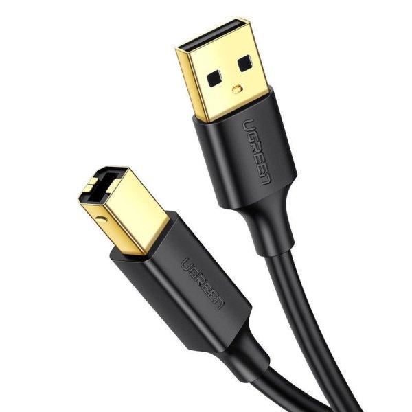 UGREEN US135 USB 2.0 AB nyomtatókábel, aranyozott, 5 m (fekete)