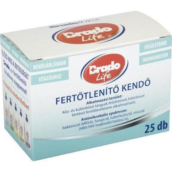 Fertőtlenítő kendő, 25 db, BRADOLIFE