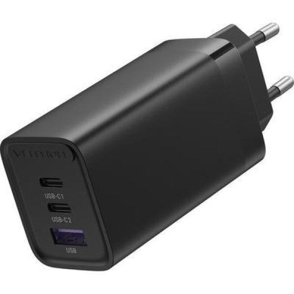 Vention USB-C+C+A (65W/30W/30W, 3-portos, fekete), töltő