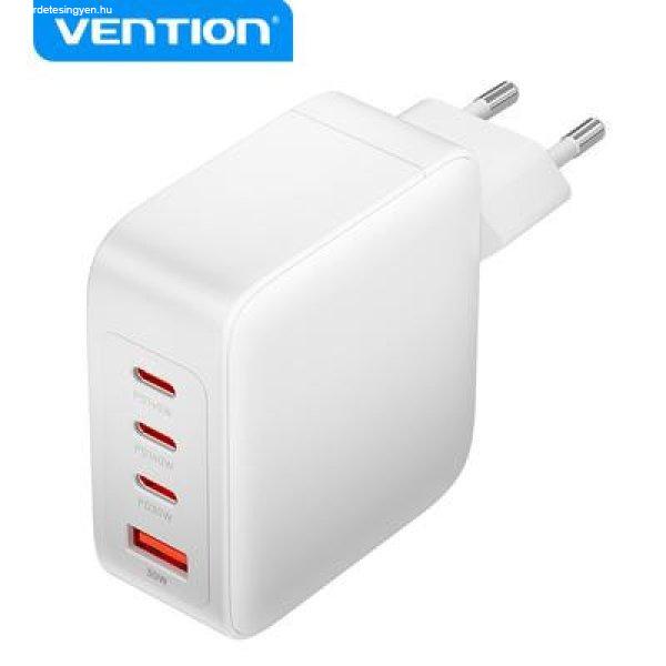 Vention 4-port USB-C+C+C+A (140W/140W/30W/18W 4-portos, GaN, fehér),1,5m,
töltő