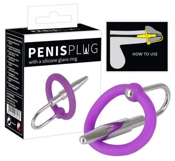  Penis Plug + Silicone Glans Ring 