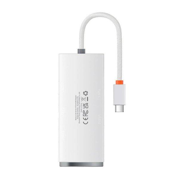 Baseus Lite Series Hub 4in1 USB-C 4x USB 3.0 + USB-C, 25cm (Fehér)