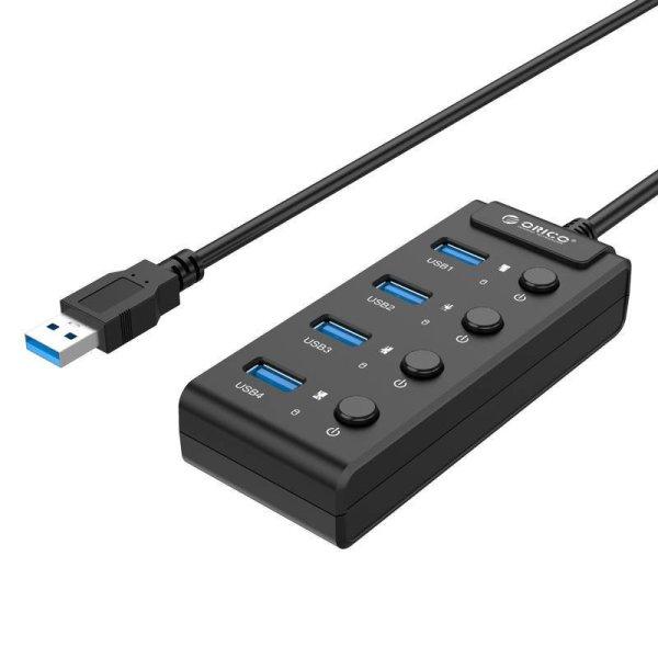 Orico hub USB 3.0, 5x USB (fekete)