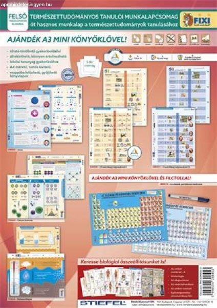 Tanulói munkalap csomag, 5 munkalap, 1 alátét, filc, STIEFEL
"Természettudomány"