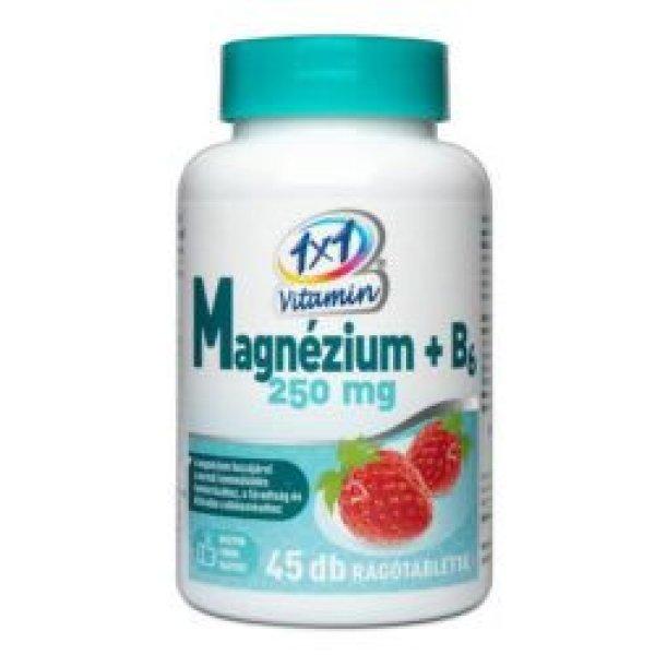 1x1 Vitaday Magnézium 250 mg + B6 rágótabletta eper ízű (45 db)