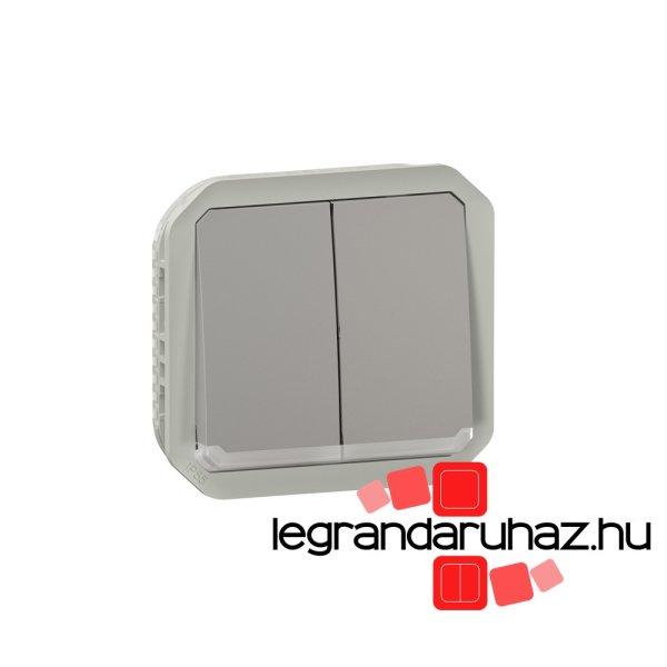 Legrand Plexo 55 kettős váltókapcsoló jelzőfénnyel 10A, szürke, Legrand
069526L