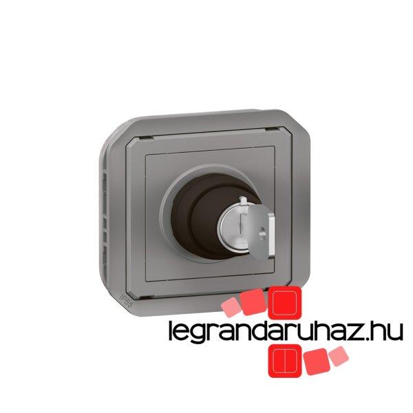 Legrand Plexo 55 kulcsos kapcsoló 2 állású, szürke, Legrand 069534L