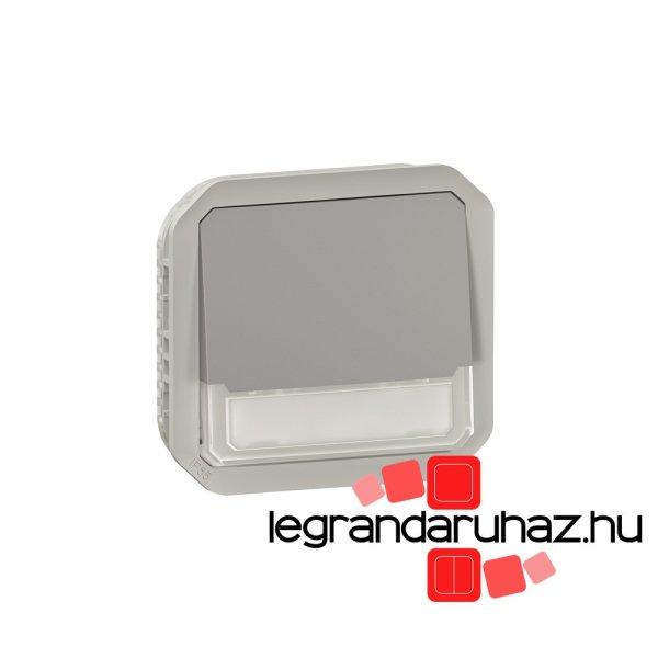 Legrand Plexo 55 váltóérintkezős nyomó jelzőfénnyel, címketartóval 10A,
szürke, Legrand 069544L