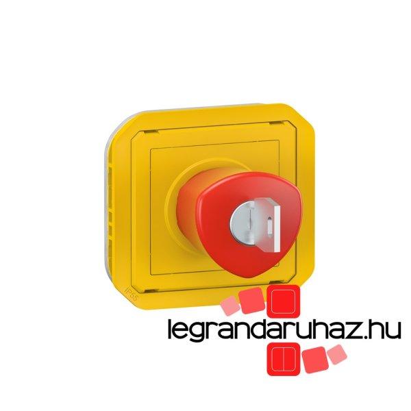 Legrand Plexo 55 kulcsos vészleállító nyitó- és záróérintkezős,
sárga/piros, Legrand 069548L