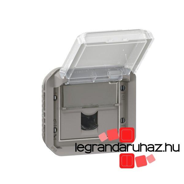 Legrand Plexo 55 RJ45 Cat.6A FTP aljzat, szürke, Legrand 069569L