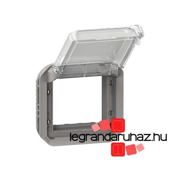 Legrand Plexo 55 Program Mosaic adapter füstszínű csapófedéllel, zárható,
szürke, Legrand 069579L