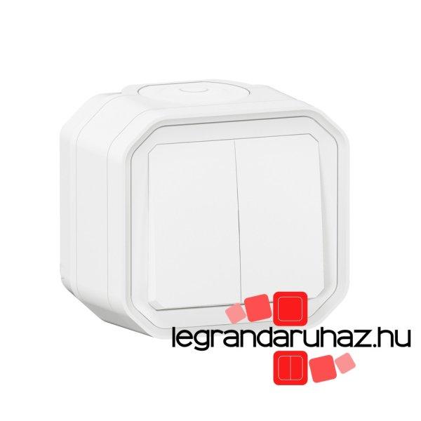 Legrand Plexo 55 falon kívüli kettős váltókapcsoló 10A, összeszerelt,
fehér, Legrand 069755L