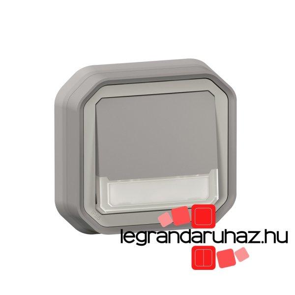 Legrand Plexo 55 süllyesztett váltóérintkezős nyomó jelzőfénnyel,
címketartóval 10A, összeszerelt, szürke, Legrand 069824L