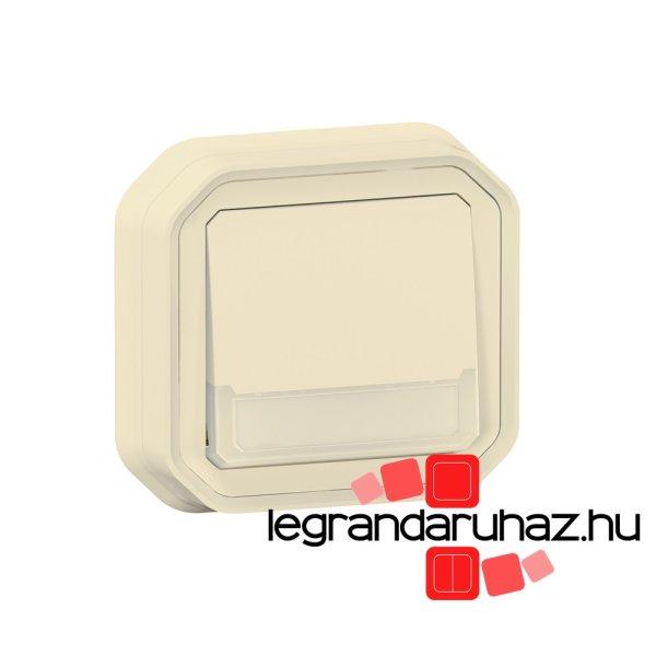 Legrand Plexo 55 süllyesztett váltóérintkezős nyomó jelzőfénnyel,
címketartóval 10A, összeszerelt, elefántcsont, Legrand 069829L