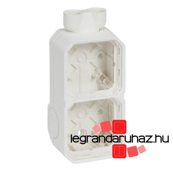 Legrand Plexo 55 falon kívüli függőleges 2-es doboz 2 bemenettel,
membrános, fehér, Legrand 069866L