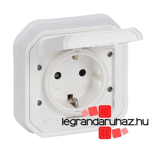 Legrand Plexo 55 süllyesztett 2P+F csatlakozóaljzat csapófedéllel,
összeszerelt, csavaros vezetékbekötéssel, fehér, Legrand 069869L