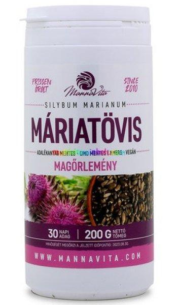 Máriatövis magőrlemény Őrölt 200 g, Silybum Marianum mag - MannaVita