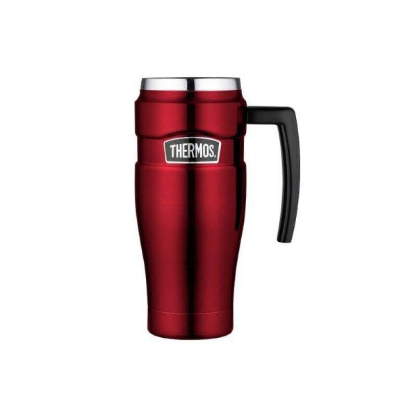 Thermos Style Vízálló termosz bögre fogantyúval - piros
470 ml