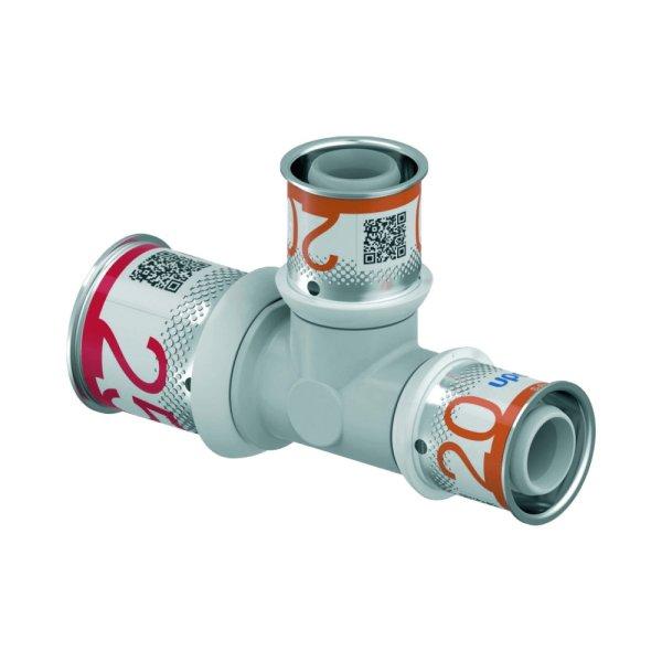 UPONOR S-Press PLUS PPSU műanyag szűkített T-idom ötrétegű csőhöz,
25x20x20 mm