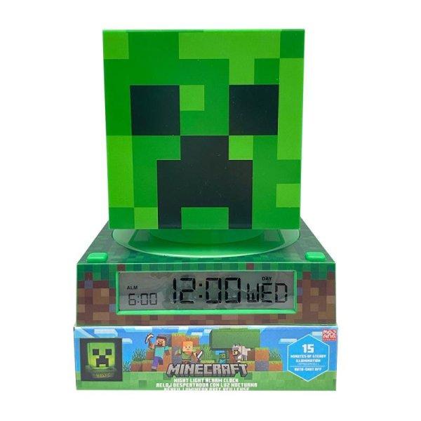 Minecraft Creeper 3D lámpa ébresztővel