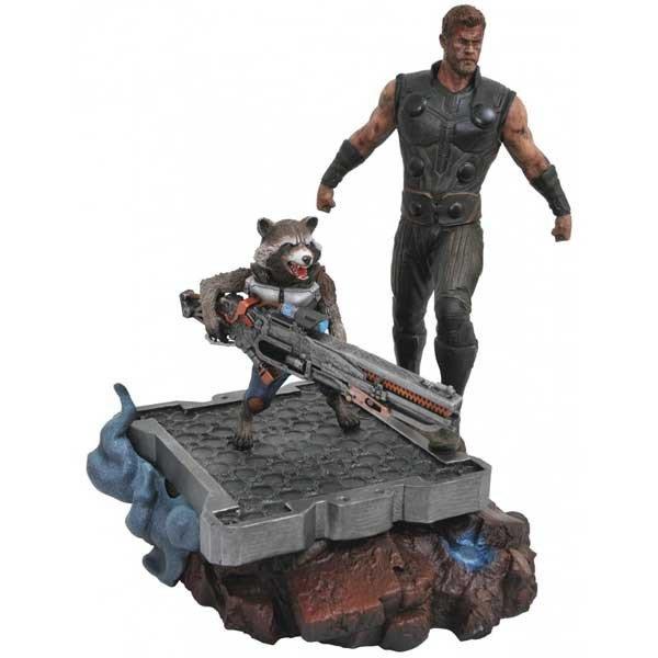 Szobor Marvel Premier Avengers 3 Thor & Rocket Statue