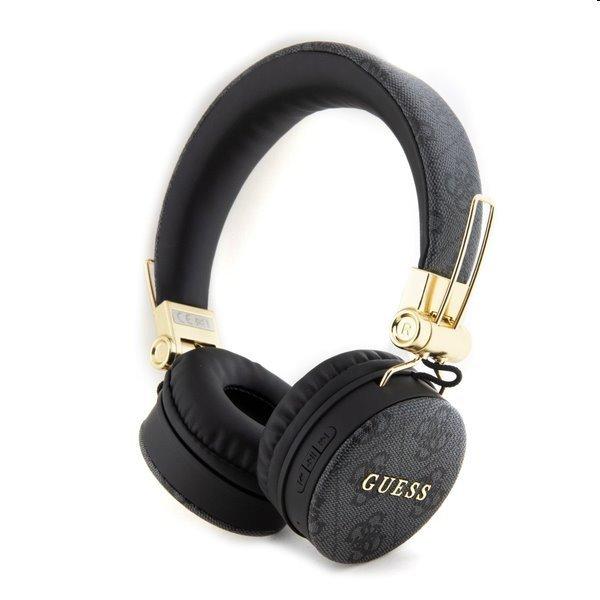 Guess PU 4G Metal Logo Bluetooth Stereo Headphone, fekete