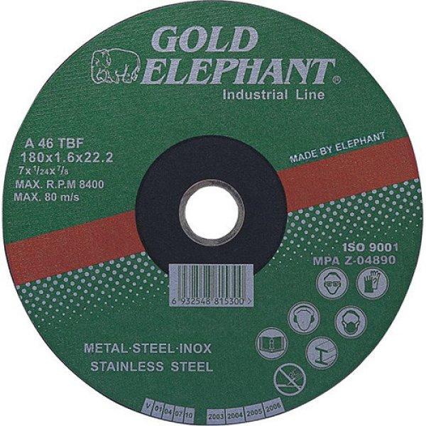 Gold Elephant 41AA 115 x 1,0 x 22,2 mm vágókorong, fémre és rozsdamentes
acélra A46TBF