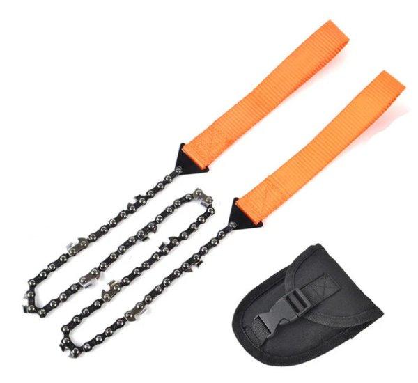 DRAGOWA Tactical Pocket Survival láncfűrész nejlon tokkal Billy,
narancssárga