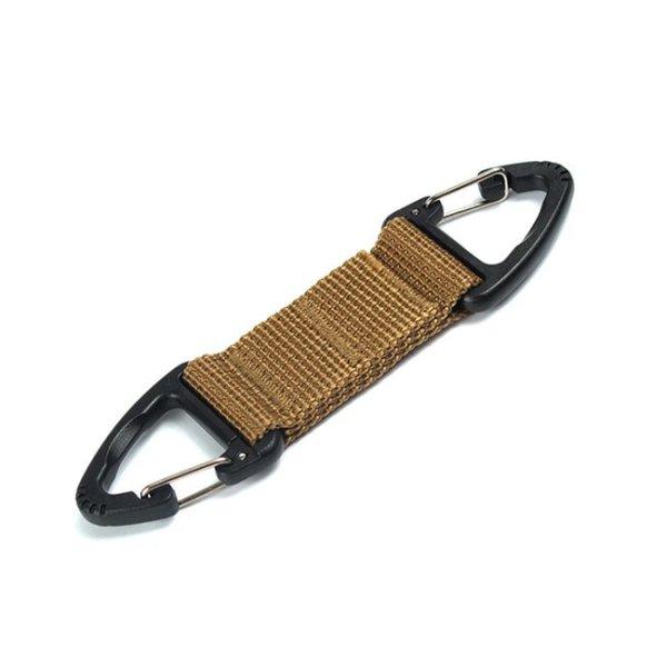 DRAGOWA Tactical Megfordítható karabiner Basecamp, khaki színben