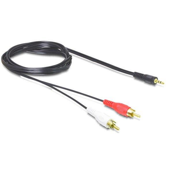 Delock Kábel - 84000 (3.5mm Jack > 2xRCA apa/apa, 1,5m)