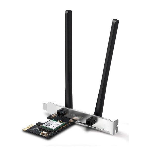 Mercusys Hálózati adapter WiFi AXE3000 - MA80XE (PCIe; 2402Mbps 5GHz + 574Mpbs
2,4GHz; BT5.2; WPA3)