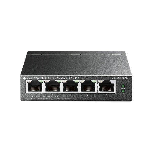 TP-Link Switch PoE - TL-SF1005LP (5 port 100Mbps; 5/4 af PoE port; 41W)