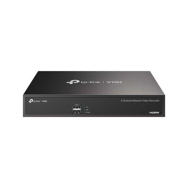 TP-link NVR rögzítő - NVR1004H (4 csatorna, H265+, 5MP, HDMI, VGA, 2xUSB, 1x
Sata(max10TB), audio)