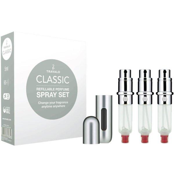 Travalo Classic HD - újratölthető flakon 3 x 5 ml (ezüst)