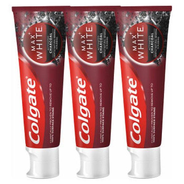 Colgate Fehérítő fogkrém aktív szénnel Max White
Charcoal Trio 3 x 75 ml