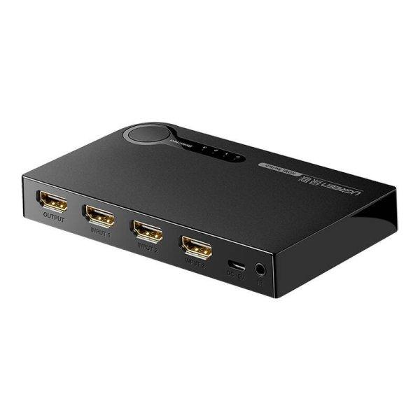 HDMI 3x1 kapcsoló UGREEN 40234, távirányítóval (fekete)